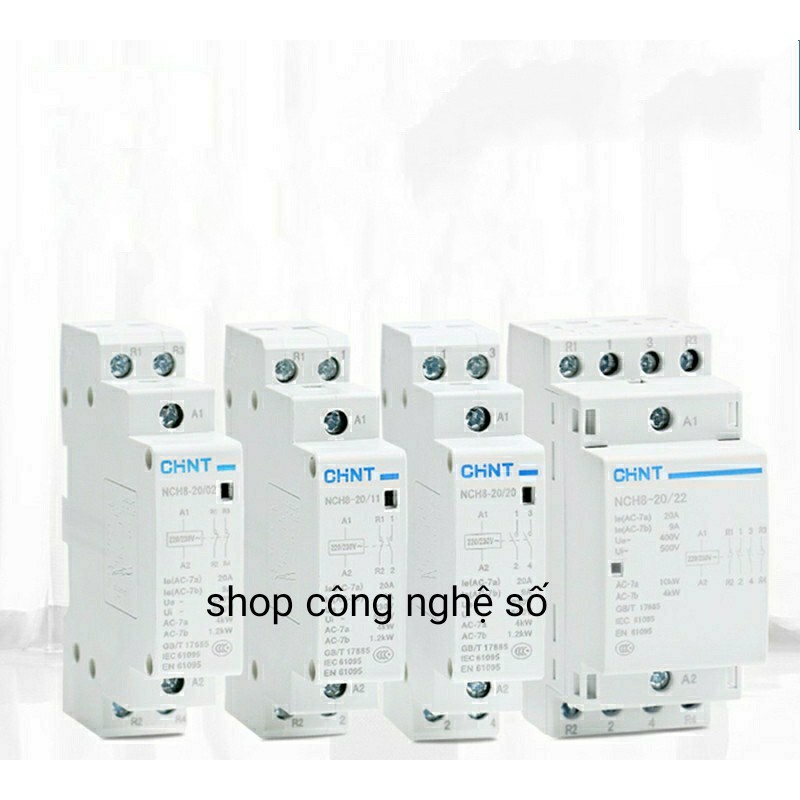 CHINT NCH8-25A/40A/63A- khởi động từ 1 pha CHINT NCH8-25/20 NCH8-40/20 NCH8-63/20 25A 40A 63A 220V