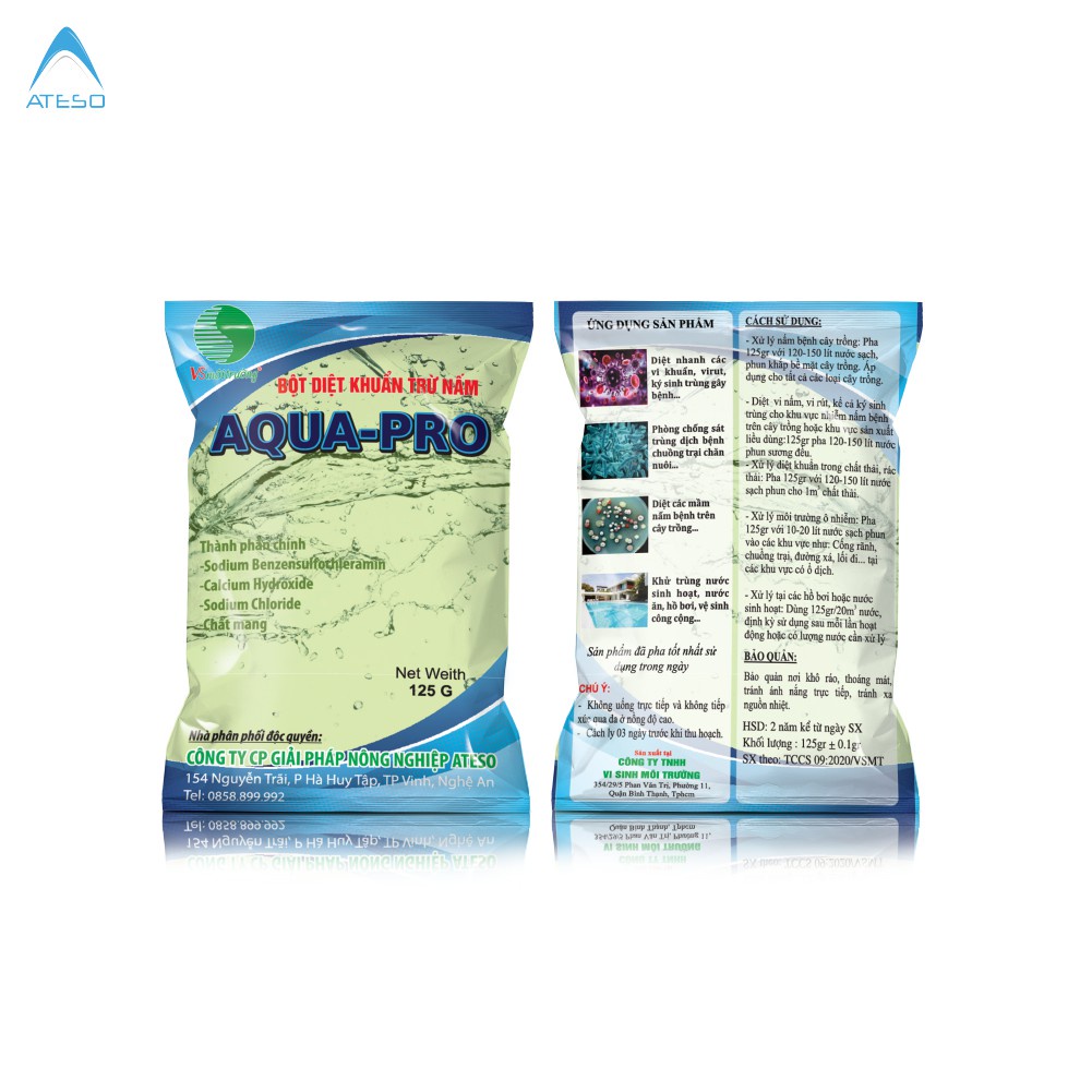 Bột diệt khuẩn trừ nấm AQUA-BRO (Gói 125g)