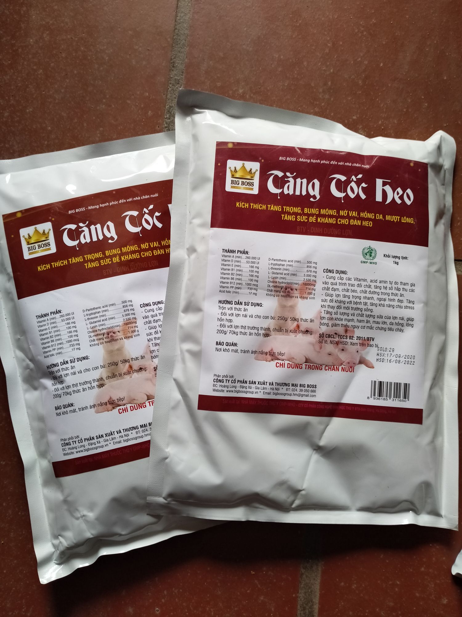 ( hàng chuẩn ) TĂNG TỐC HEO LỚN NHANH, BUNG MÔNG NỞ VAI 1kg/gói
