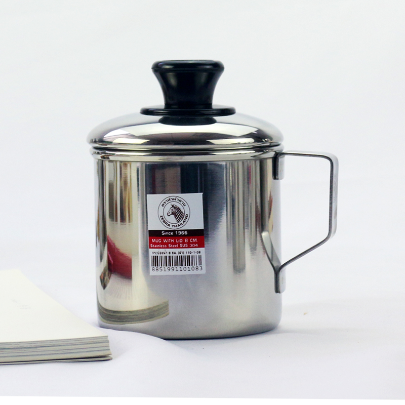 Ca nước Inox có nắp 8cm - 110108 Zebra Thái Lan