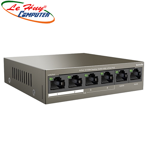Thiết bị chuyển mạch switch tenda poe 4 port tef1106p