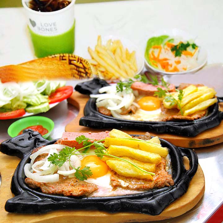 Đế Gỗ Lót Chảo Gang Làm Bò Bít Tết