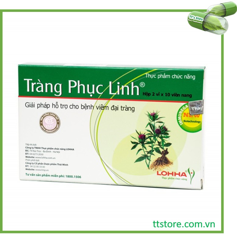 [HCM][Mẫu mới] Tràng Phục Linh (Hộp 20 viên) - Hỗ trợ viêm đại tràng