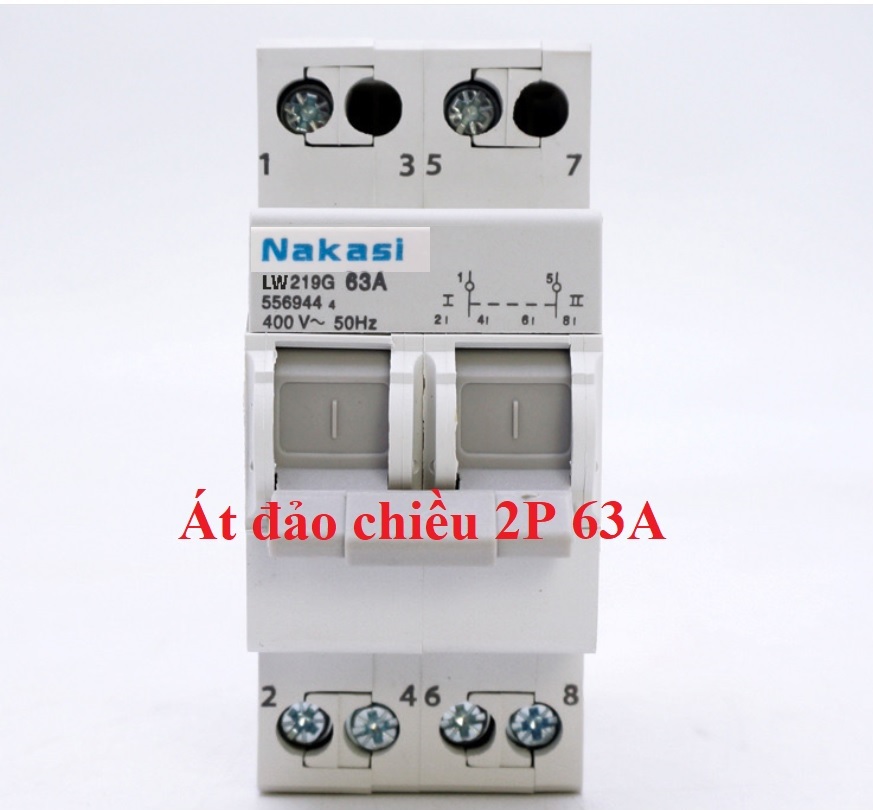 Aptomat đảo chiều của hãng NAKASI 2P 63A