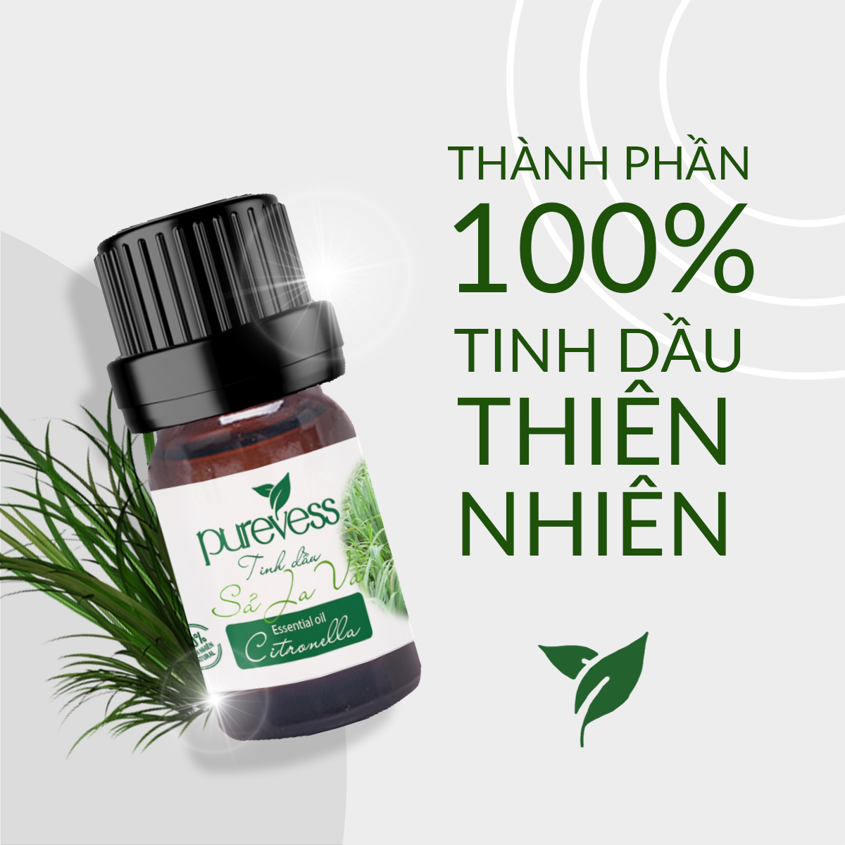Tinh dầu Sả Java Purevess tinh dầu xông phòng tinh dầu đuổi muỗi