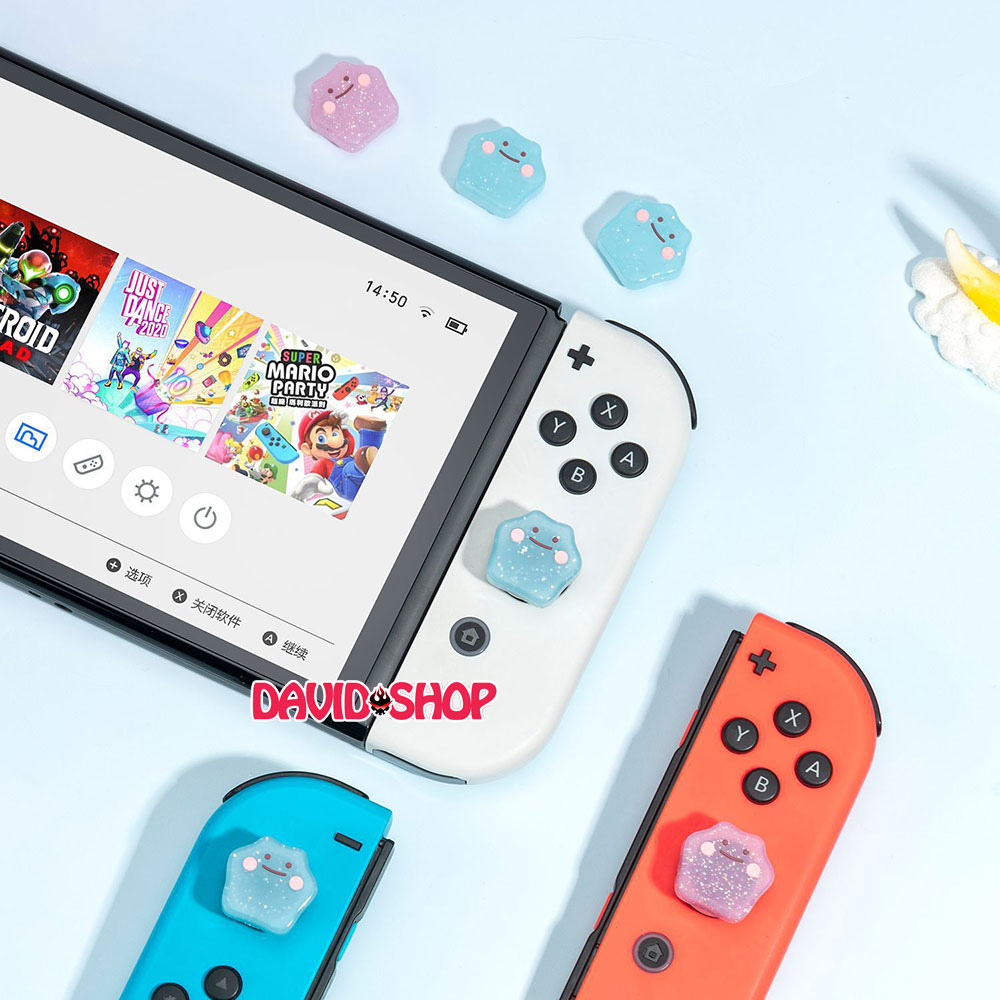 [Moncon] Núm bọc analog Ditto (Pokémon) cao cấp cho Joy-Con - Nintendo Switch OLED, V1, V2, Lite