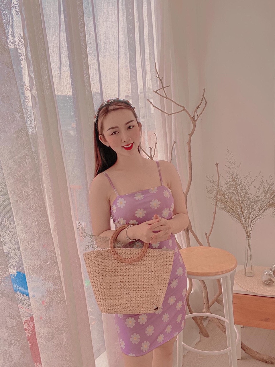[HCM]Đàm hoa cúc suông hai dây - CSAK #đầm