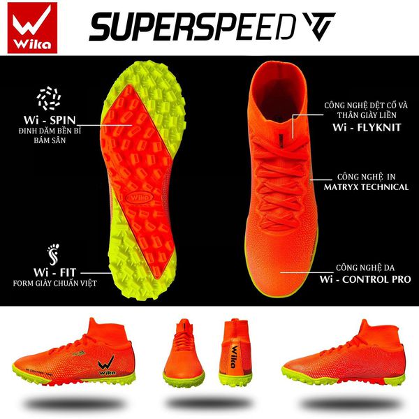 [HCM]Giày Đá Bóng Wika Super Speed VT Fullbox