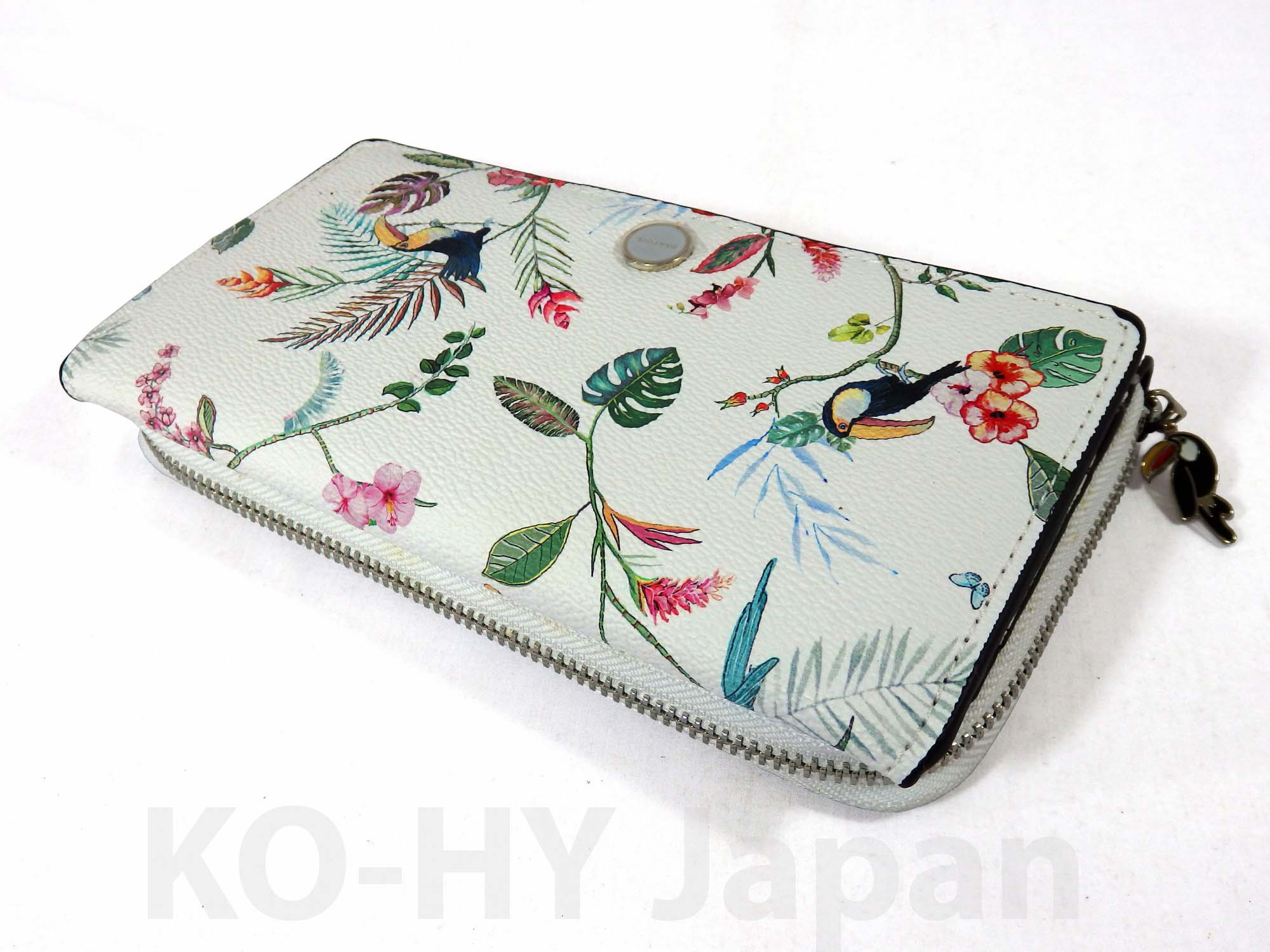 [HCM]Ví thời trang PARFOIS Tropical long wallet-white
