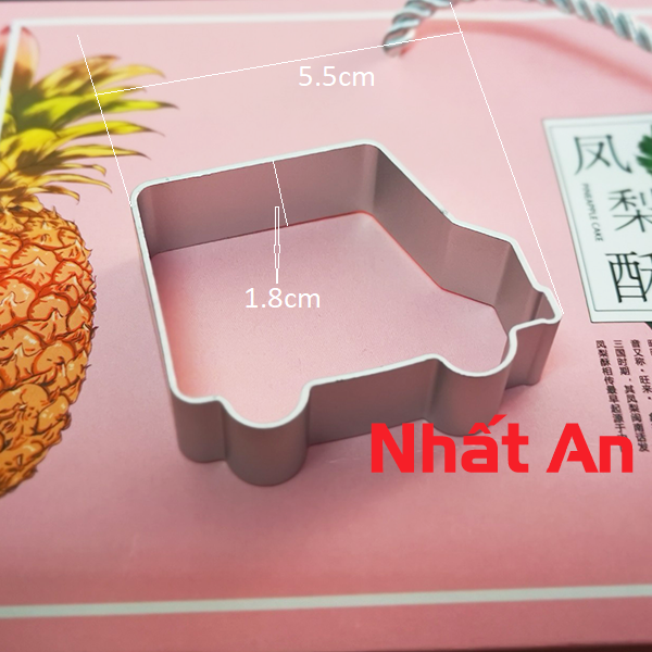 Khuôn nhấn bánh dứa hình oto 2 cái