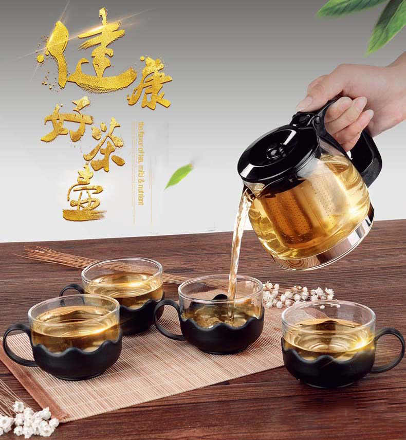 BỘ BÌNH LỌC TRÀ KÈM 4 LY THUỶ TINH CAO CẤP CÓ HỘP