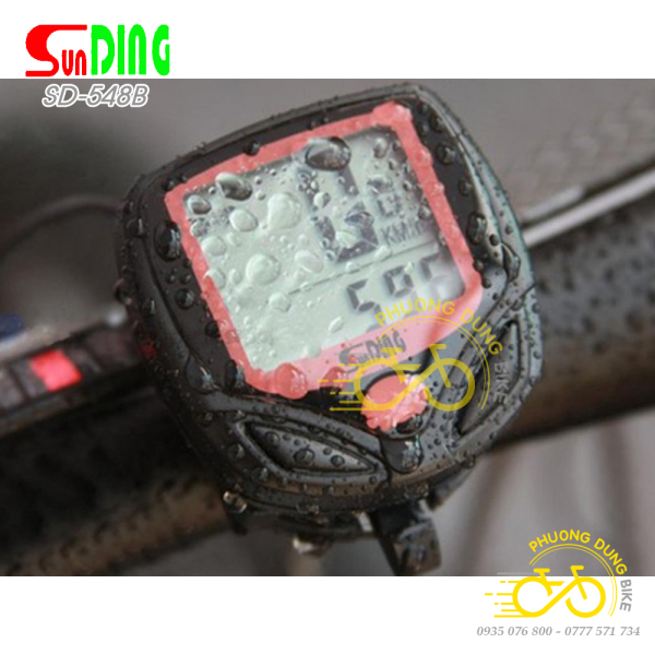 Đồng hồ đo tốc độ xe đạp có dây SUNDING SD548B
