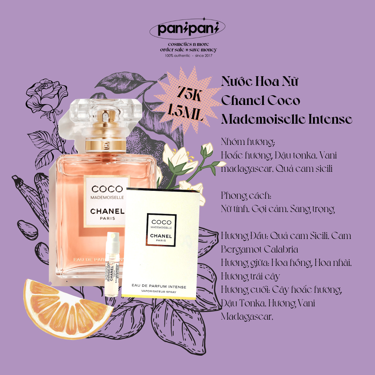 [100% AUTH] VIAL SAMPLE NƯỚC HOA CHANEL