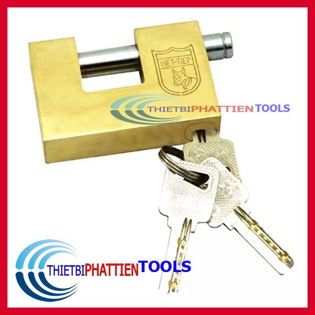 Ổ khóa cửa cầu ngang 68x48mm phi 9mm việt tiệp treo đồng cn971 chính hãng
