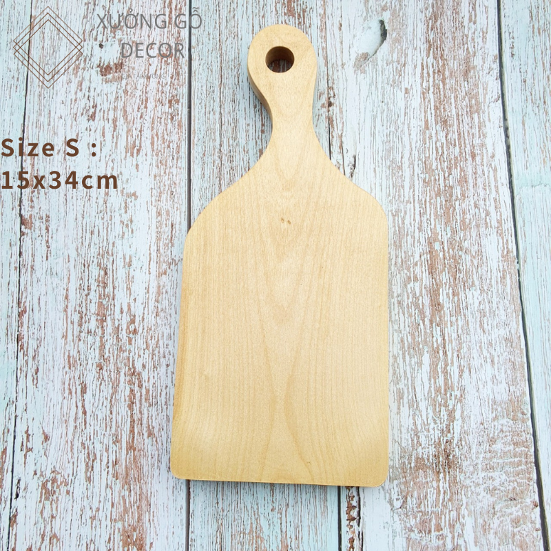 Thớt Gỗ Decor-Thớt gỗ Tự Nhiên Có Tay Cầm