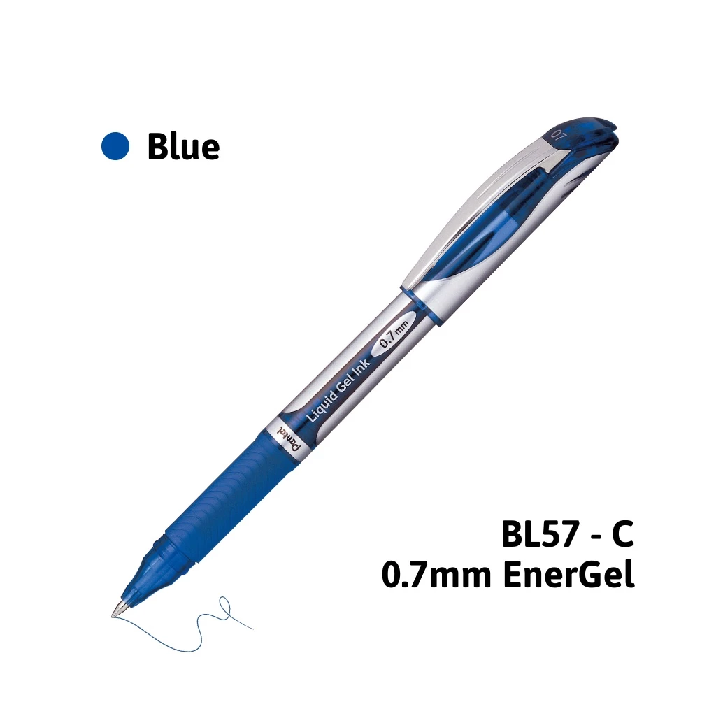 Bút Bi Nước Kí Tên Mực Gel Pentel BL57 Chính Hãng Ngòi 0.7mm Mực Xanh