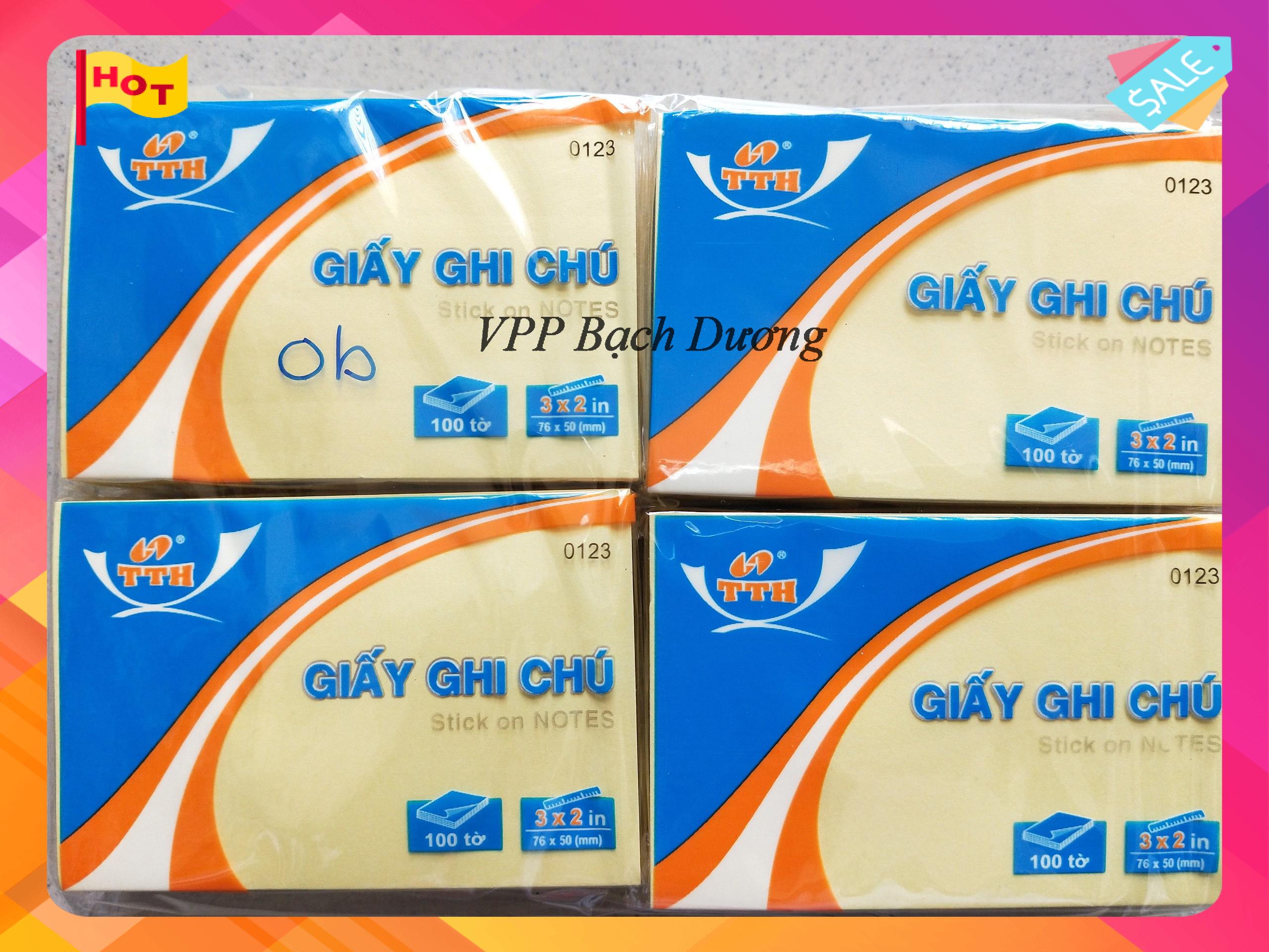 Giấy note vàng 3x2 -xấp/100 tờ