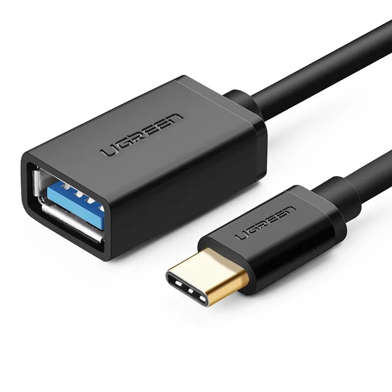 Ugreen 30701 13CM Màu Đen Dây USB Type-C sang USB 3.0 US154