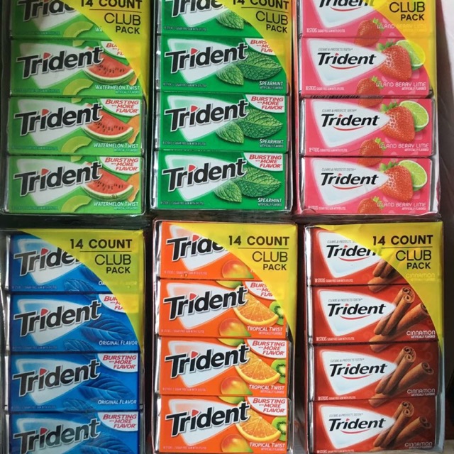 Kẹo cao su Trident Mỹ đủ vị