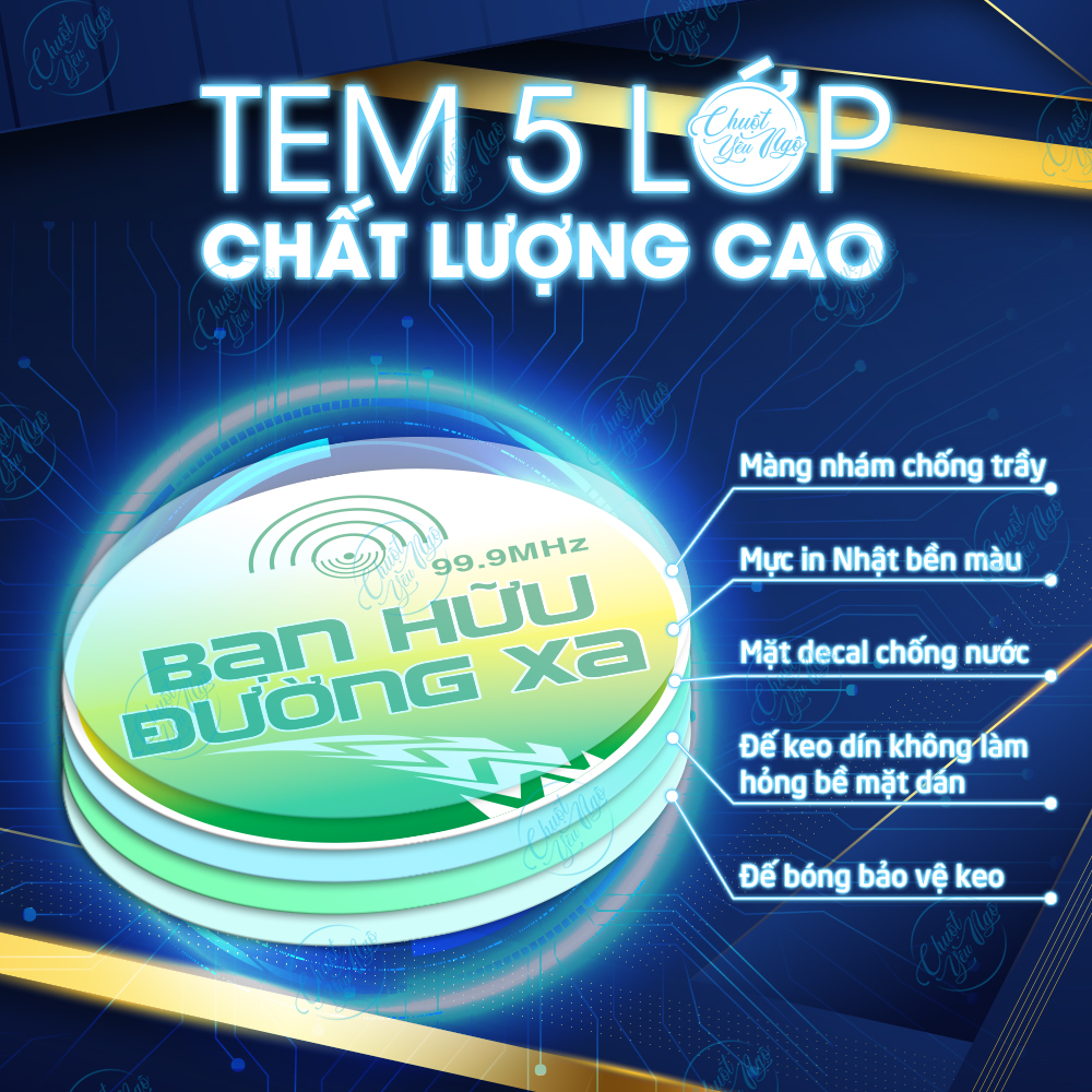 Logo Bạn Hữu Đường Xa đủ kích thước chất liệu decal chống nước