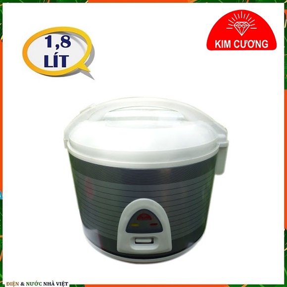 Nồi cơm điện tự động 1,8 lít kim cương 1,8lg nắp gài