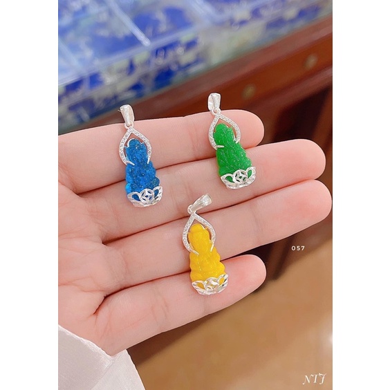 Mặt phật bọc bạc ta size nhỏ cho bé yêu