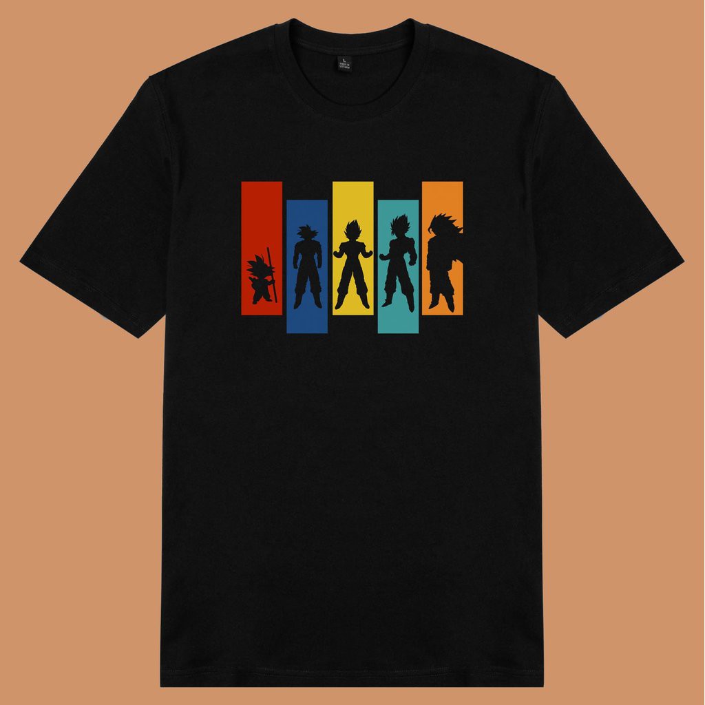Áo thun unisex cotton in hình Dragonball - Saiyan Revolution