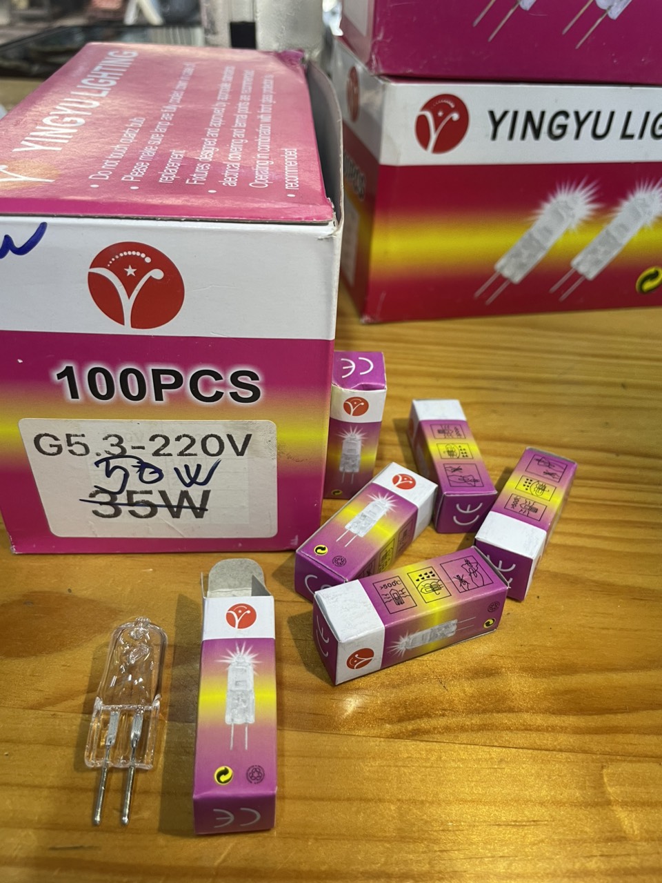 Combo 10 bóng ghim 50w 220v