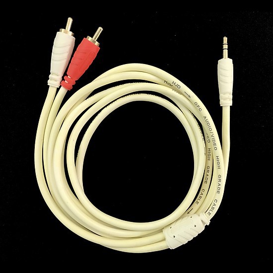 Dây Loa Audio 1 Ra 2 Đầu Hoa Sen Dài 1.8M - Cáp Av
