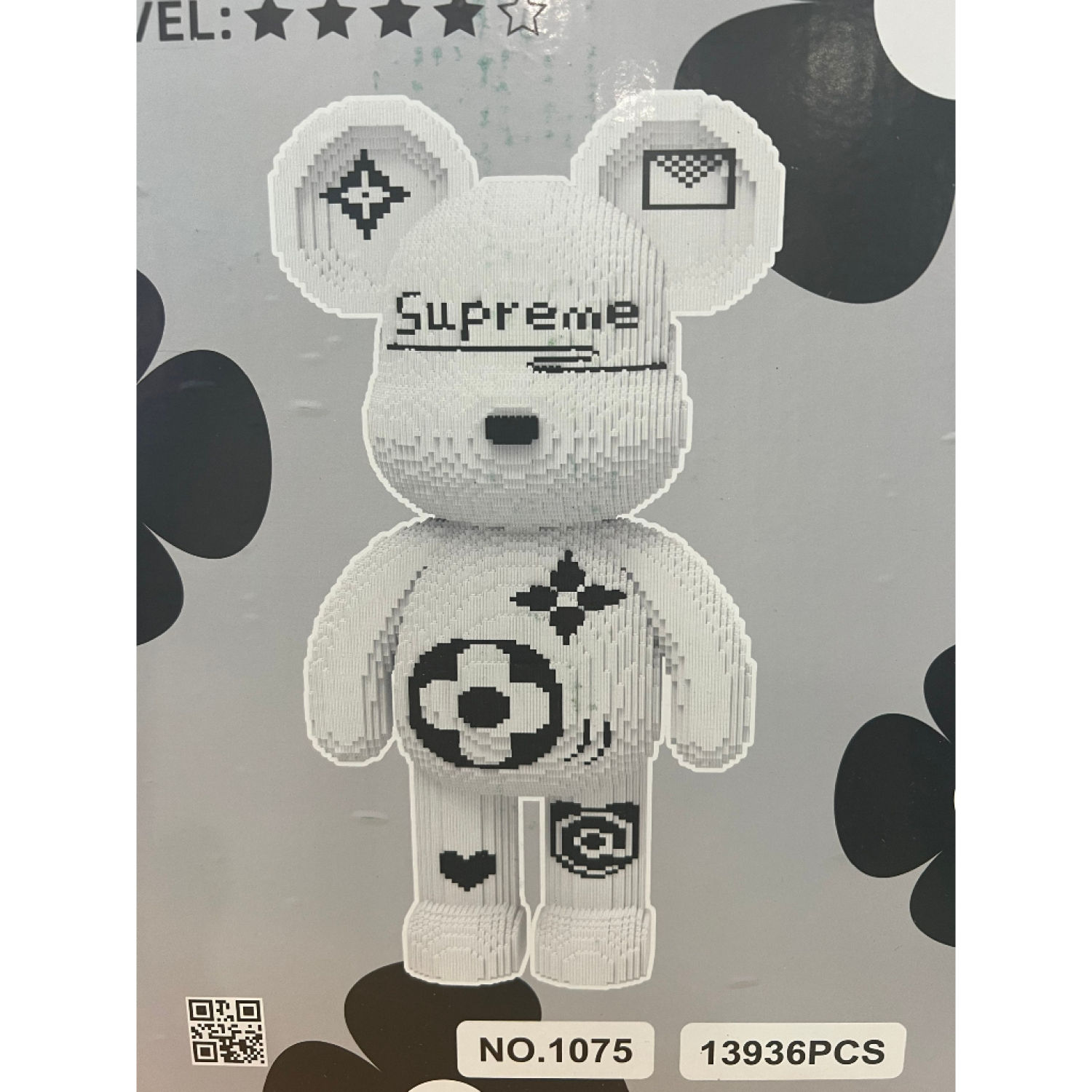 Mô hình lắp ɡhép gấᴜ LV, CHANEL, SUPREME, MONTER 83cm_93cm (TẶNG BÚA + KEO)