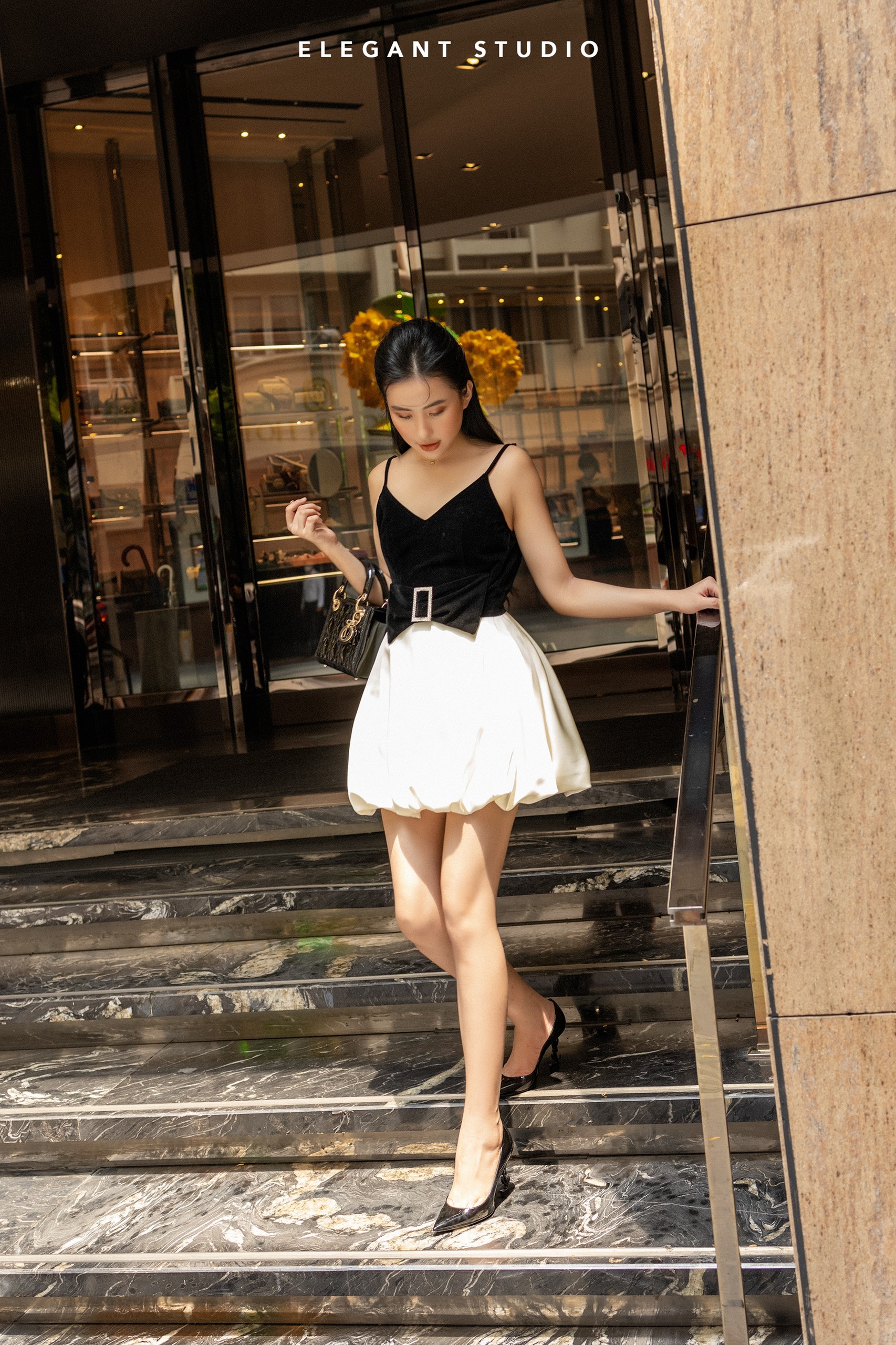 Elegant Studio Đầm 2 dây xòe Lady Dress