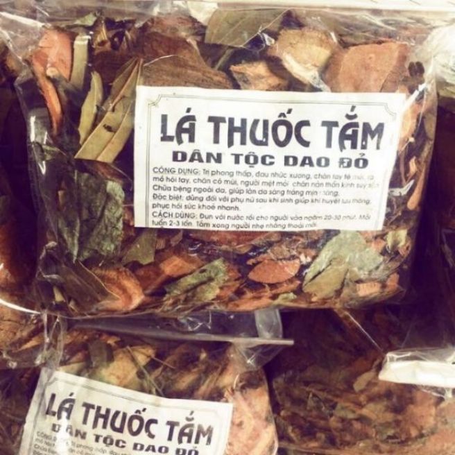 Sỉ toàn quốc 3kg lá thuoc tắm dân tộc dao đỏ