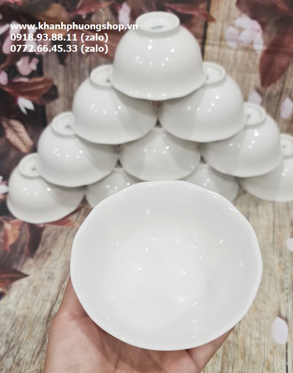 chén sứ Minh Long mẫu đơn trắng - chén sứ Minh Long