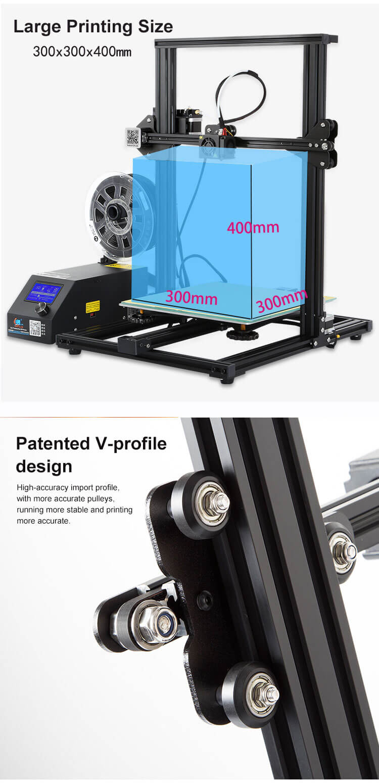 [Trả góp 0%]Máy in 3d CR 10 khổ in 300*300*400mm