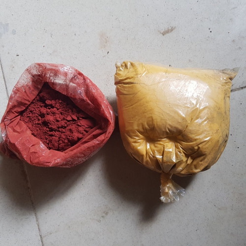 Bột màu cato vàng đỏ chu đen 2 lạng
