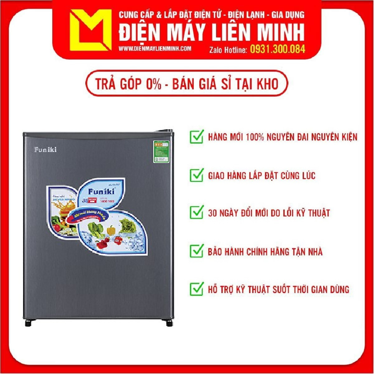 [HCM]Tủ lạnh Funiki FR 71CD 74 lít - giao hàng miễn phí HCM