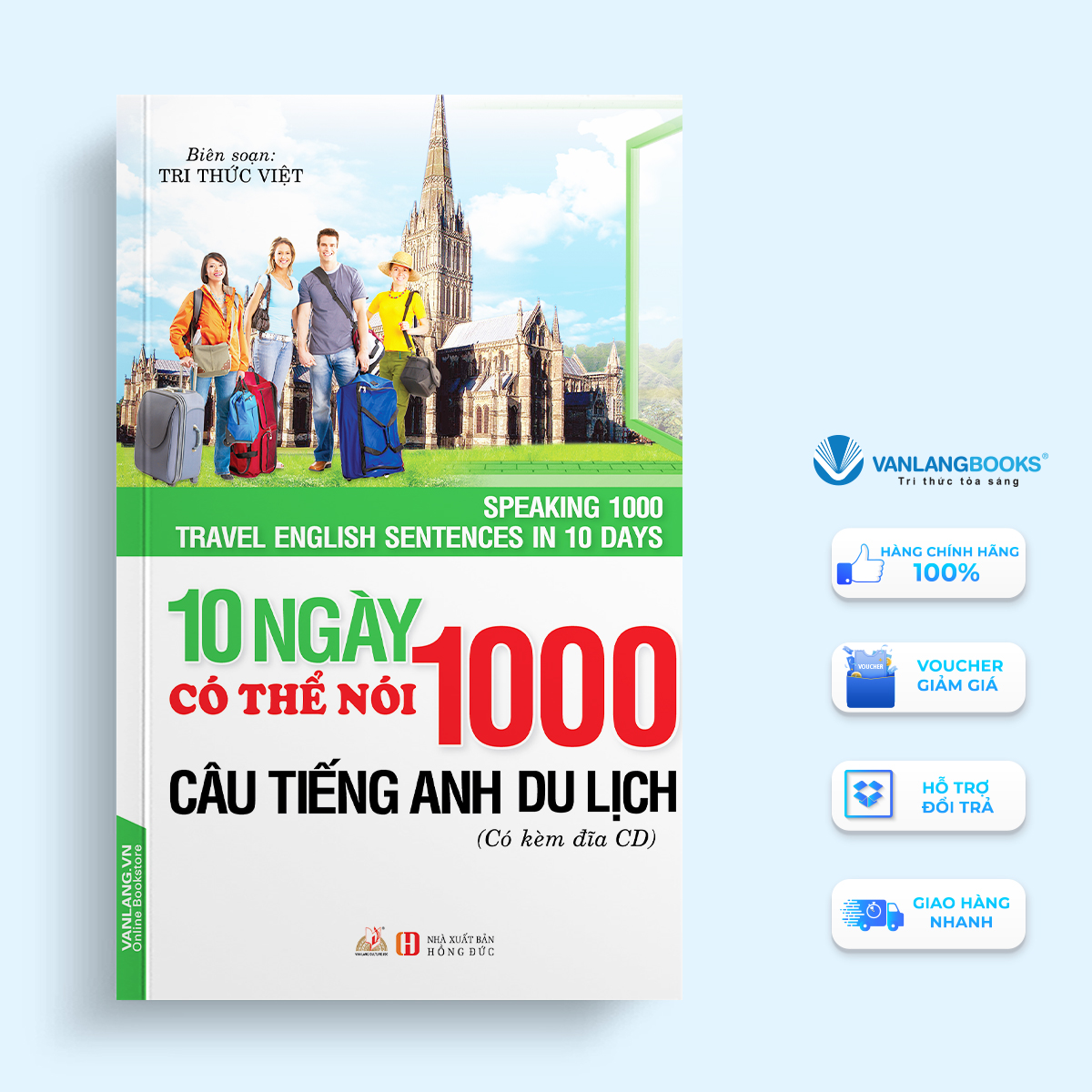 Sách 10 ngày có thể nói 1000 câu tiếng anh du lịch -vanlangbooks