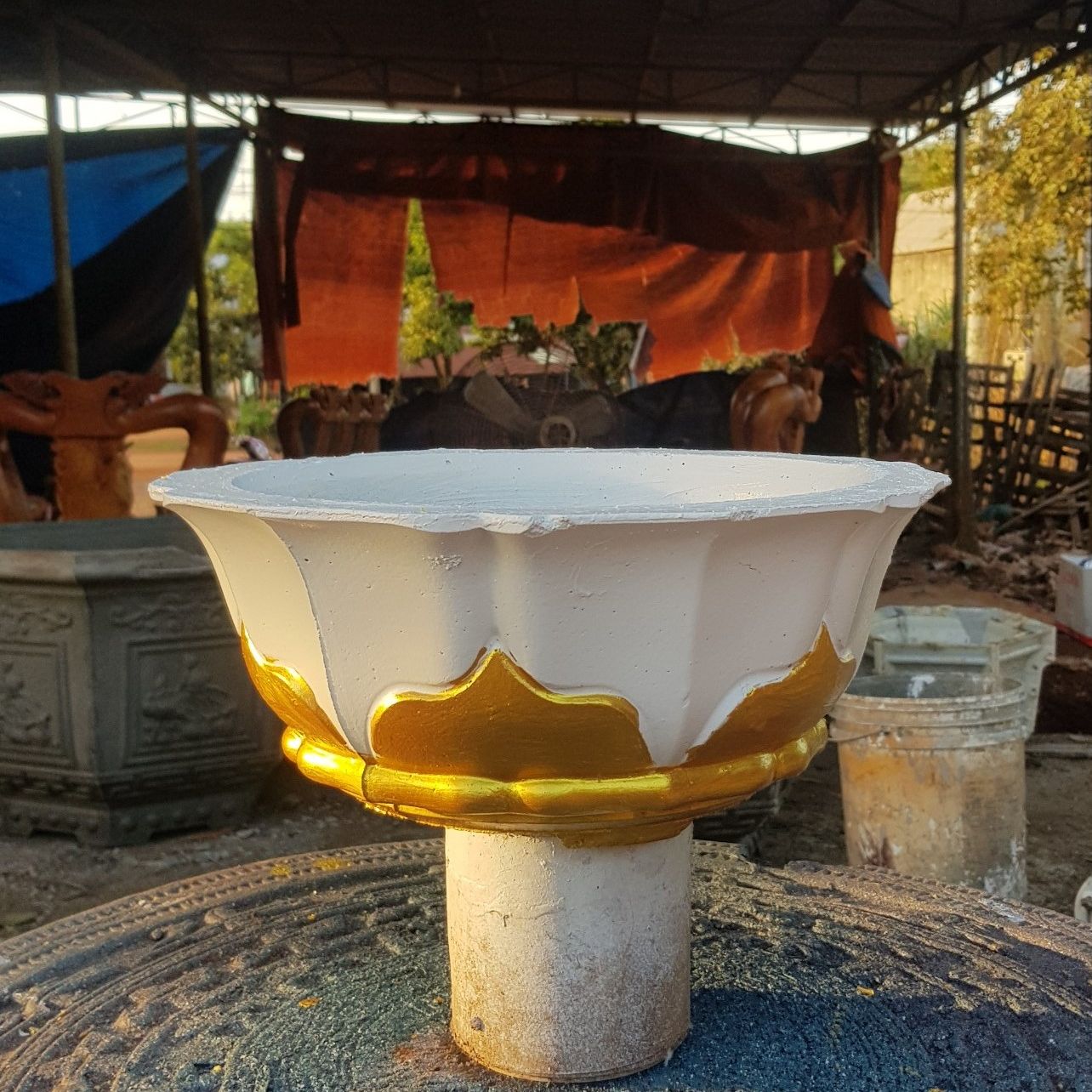 Khuôn đúc chậu cảnh bát sen 35 (khuôn chậu ABS có lòng trong)