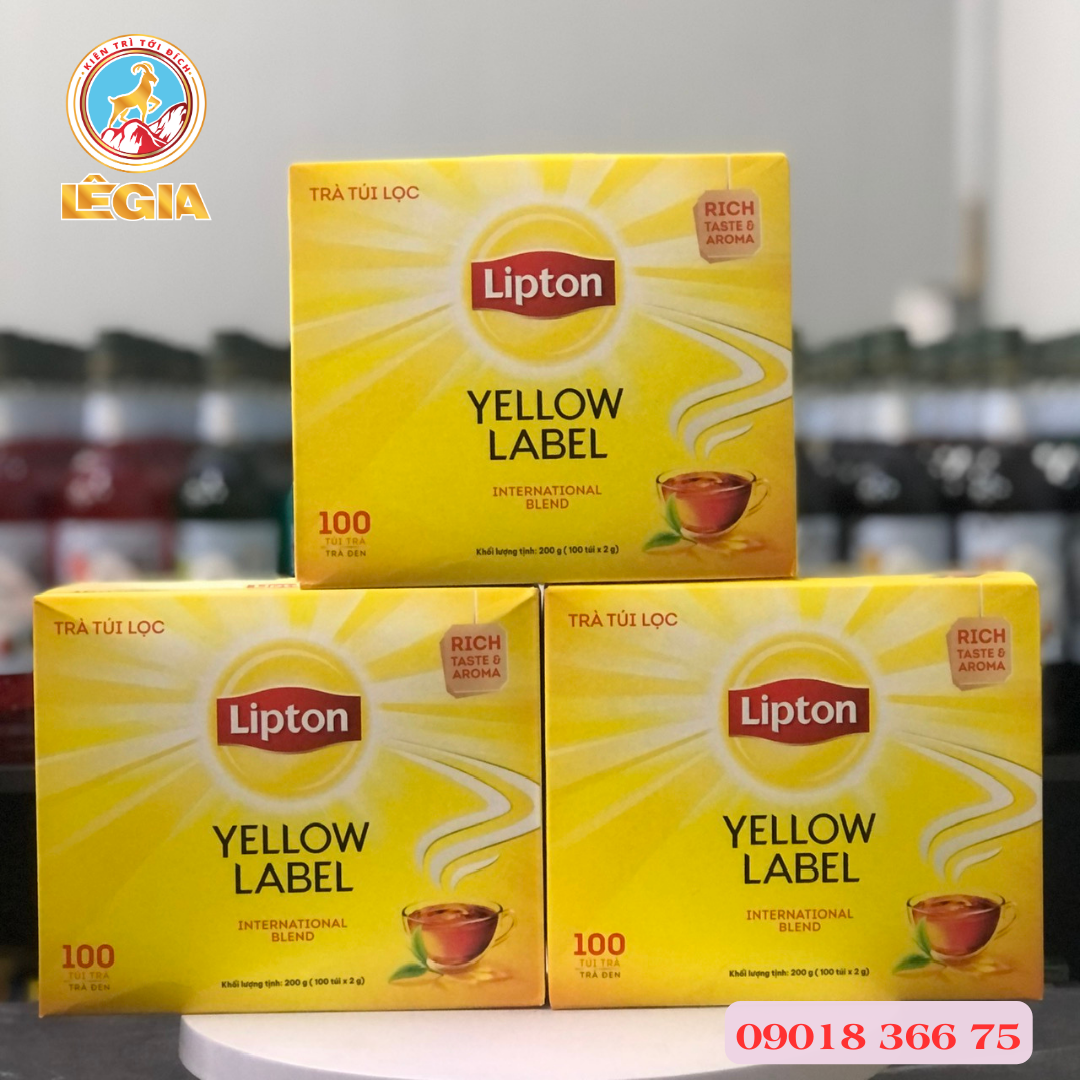 Trà Lipton Nhãn Vàng (Yellow Label Tea) - Hộp 100 Gói x 2gr