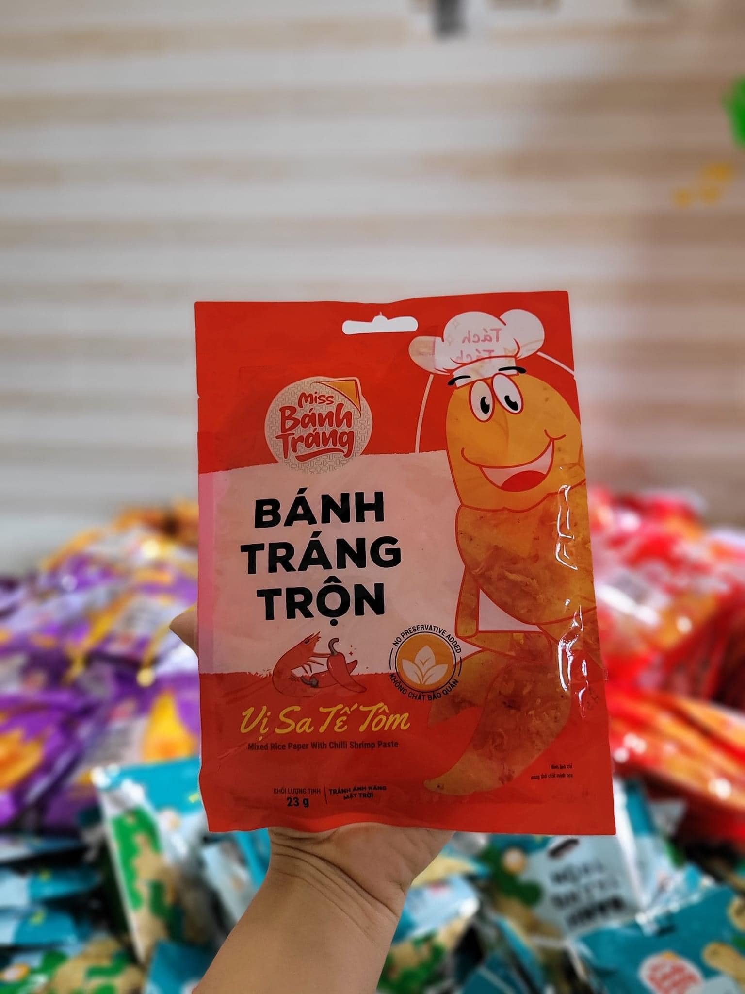 BÁNH TRÁNG TRỘN VỊ SATE TÔM SIZE (S)