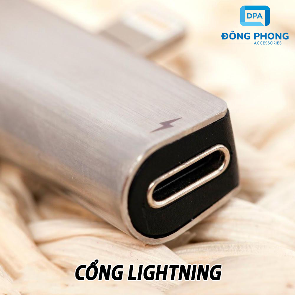 Jack Chia Cổng Lightning Ra 3.5mm 1 Ra 2 Chính Hãng Hoco LS25