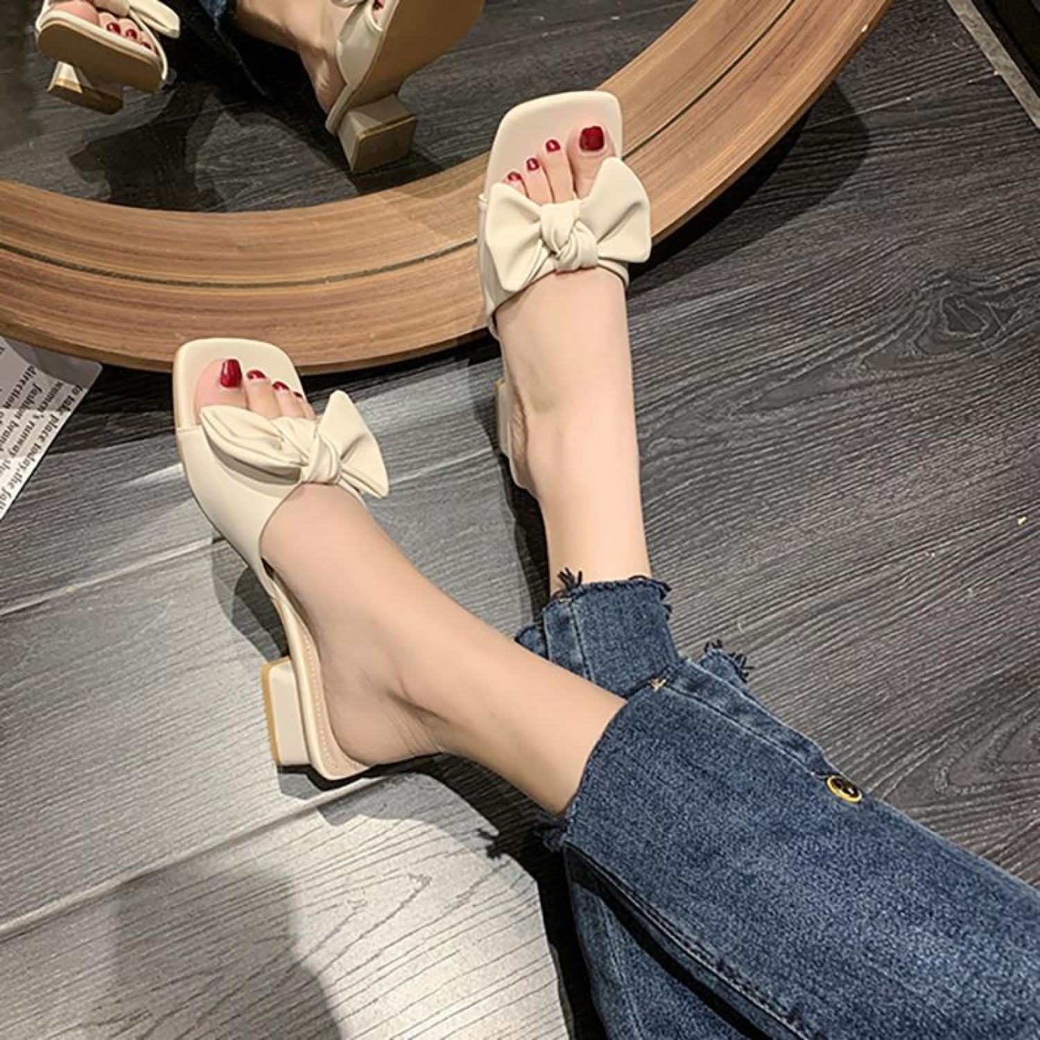 Dép cao gót nữ big size Quảng Châu GQC23