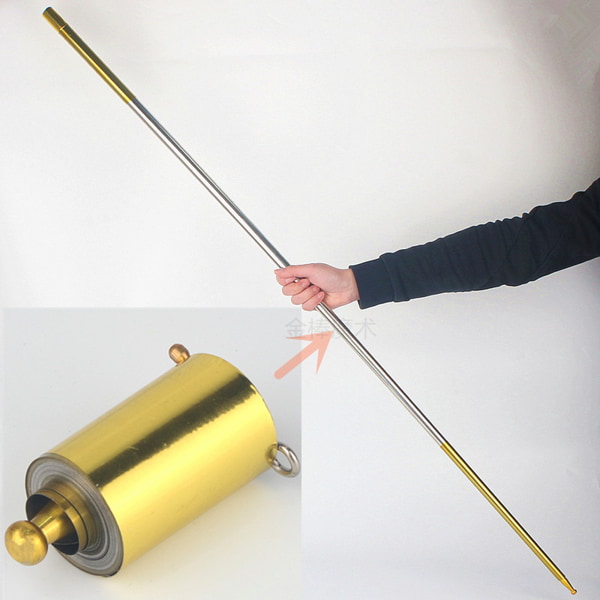 [HCM]Đồ chơi dụng cụ ảo thuật sân khấu: Khăn thành gậy thép 2 đầu vàng dài 11m
