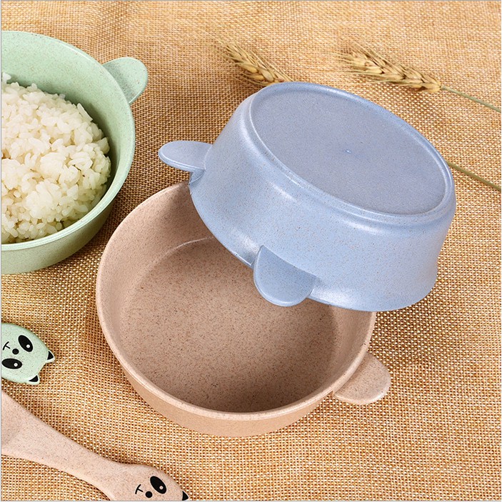 [SỈ SLL] - Tô Chén Hình Gấu Lúa Mạch XIAOMAI ăn dặm cho bé (kèm muỗng)