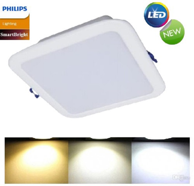 đèn led âm trần vuông 7w Philips