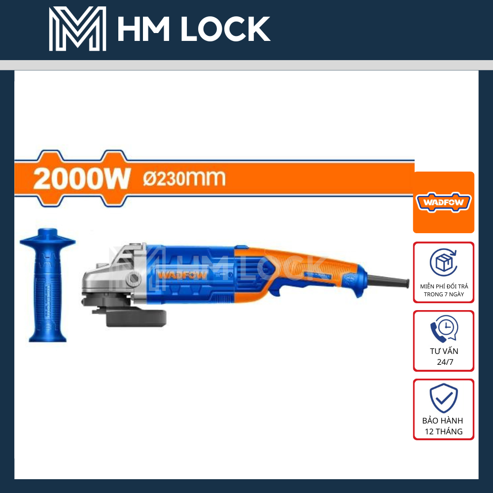 Máy mài góc 710, 1800, 2000w wadfow - hàng chính hãng - wag35762 - hm lock
