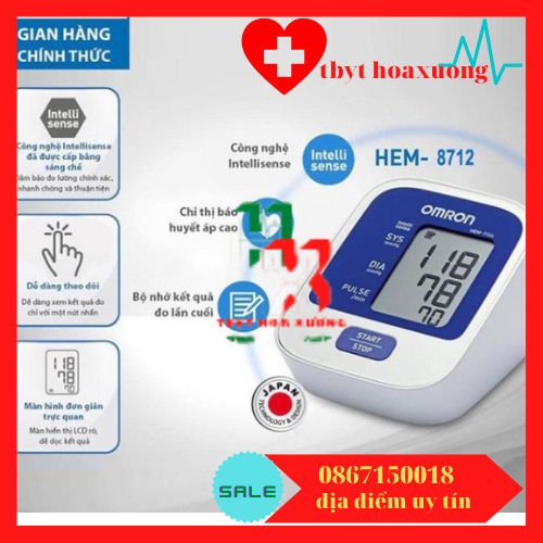 Máy đo huyết áp bắp tay Omron HEM 8712 t