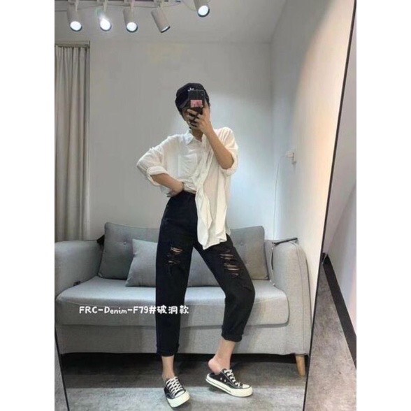 Quần baggy bò rách cá tính