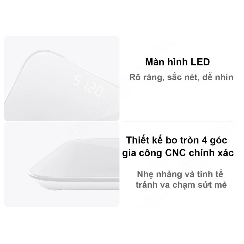 Cân điện tử body fat S40 miLife phân tích tỷ lệ mỡ, béo phì, lượng nước - Sạc bằng năng lượng mặt trời