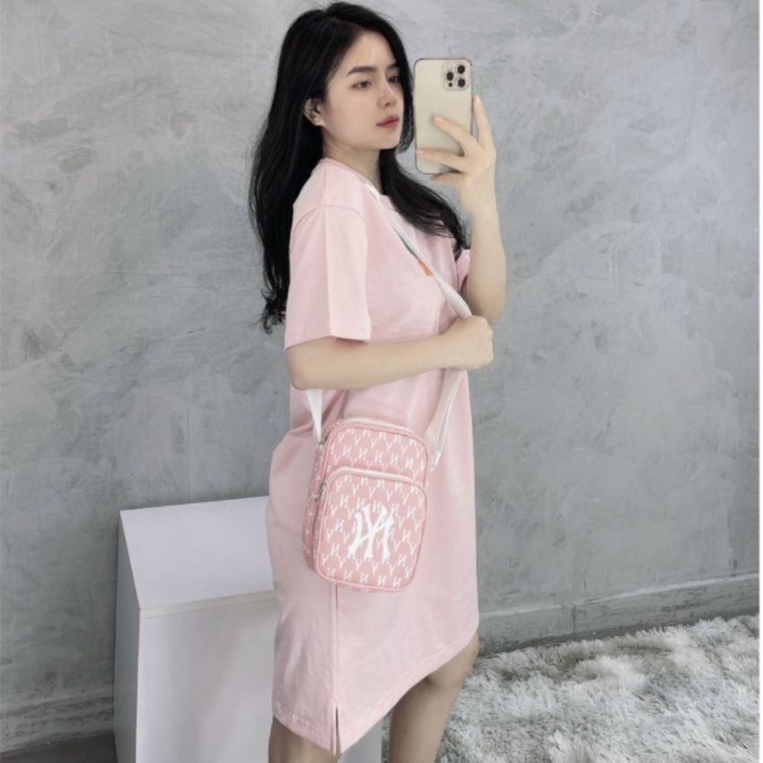 Túi Đeo Chéo MLB NY Vintage Mini Bag Pink Full Tag Code